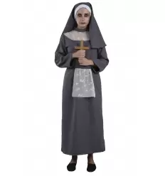 DISFRAZ MONJA GRIS ADULTO