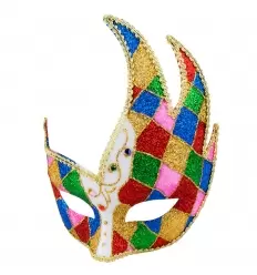 Antifaz cresta veneciano multicolor