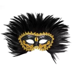 Antifaz veneciano reina negra