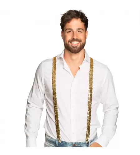 Tirantes lentejuela oro