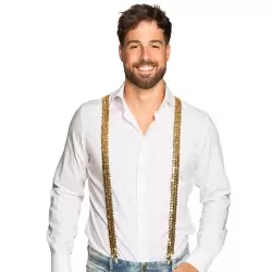 Tirantes lentejuela oro