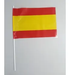 Bandeira Espanha com vara 20x30 cm.