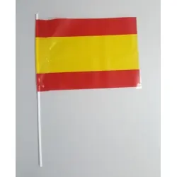 Bandeira Espanha com vara 20x30 cm.