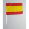 BANDERA ESPAÑA CON PALO PVC 20X30