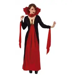 DISFRAZ VAMPIRESA GOTICA ROJA ADULTO