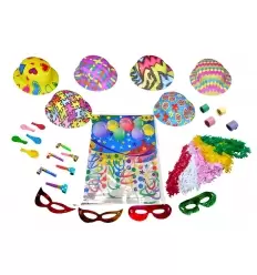 Kit festa de natal chapéu plástico