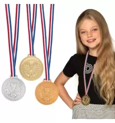 SET DE MEDALLAS DE PLÁSTICO