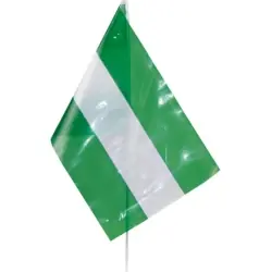 Bandera Andalucía con palo puc 20x30cm