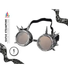 GAFAS STEAMPUNK PLATA