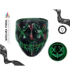 MÁSCARA CON TUBOS DE LUZ VERDE