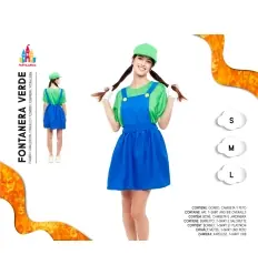 DISFRAZ FONTANERA VERDE TALLA L