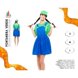 DISFRAZ FONTANERA VERDE TALLA L