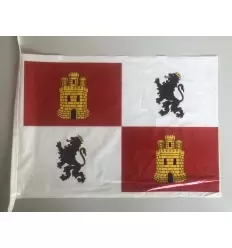 Pack 2 bandera de plastico de castilla y leon
