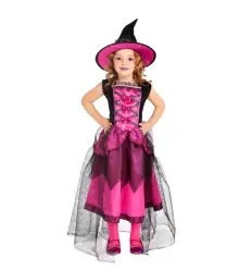 DISFRAZ BRUJA CHIC ROSA INFANTIL
