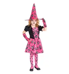 DISFRAZ BRUJA MININOS ROSA INFANTIL