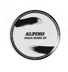 Maquillaje blanco al agua en polvera