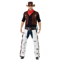DISFRAZ VAQUERO CON SOMBRERO ADULTO