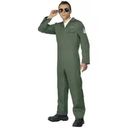 DISFRAZ AVIADOR VERDE ADULTO