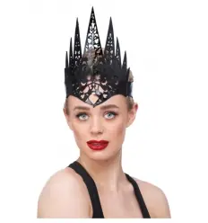 DIADEMA DE CORONA REINA NEGRA