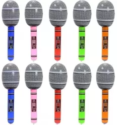MICROFONO INFLABLE COLORES SURTIDOS 30 CM