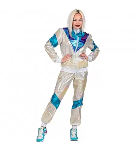 TRAJE HOLOGRAPHIC SHELL DE LOS 80 ADULTO