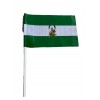 Bandera Andalucía con palo puc 20x30cm