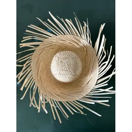 Sombrero paja deshilachado