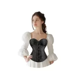 CORSET TOP TELA NEGRO ADULTO