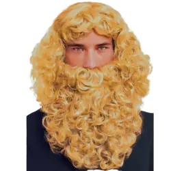 Peruca e barba loiras de Sábio