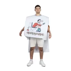 DISFRAZ PAPEL HIGIENICO ADULTO