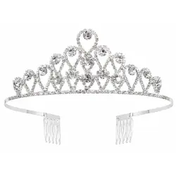 Tiara brilhante infantil com pente