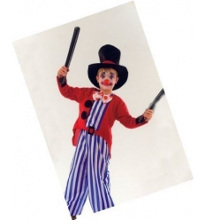 Clown kinderkostüm mit zylinder