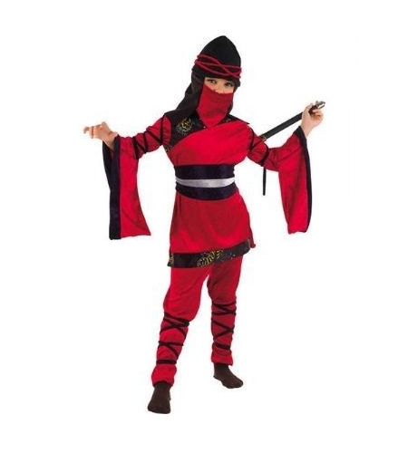 Women's Red Ninja Jumpsuit Costume