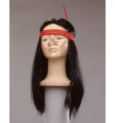 Peruca índio juba preta