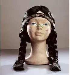 Perruque indien avec tresses