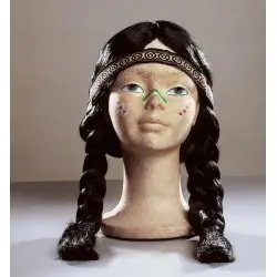 Perruque indien avec tresses