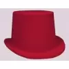 Chapeau haut de forme enfant rouge et noir