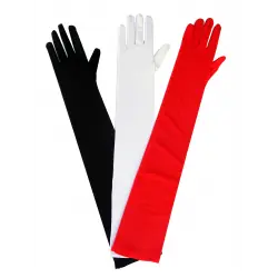 Long gloves red