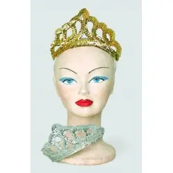 Diadem mit goldene oder sibere pailletten