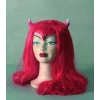 Devil"s ladies wig with horns