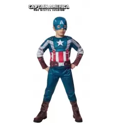 DISFRAZ CAPITAN AMERICA RETRO MUSCULOSO INFANTIL