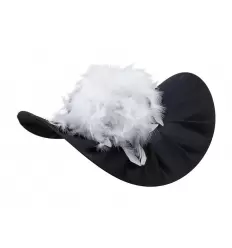 PAMELA DE TELA CON BOA DE PLUMA