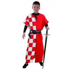 TUNICA SOBREVESTA MEDIEVAL INFATIL CUADROS