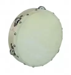 PANDERETA MADERA Y PIEL