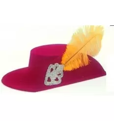 SOMBRERO MOSQUETERO FLOCADO INFANTIL