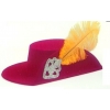 SOMBRERO MOSQUETERO FLOCADO INFANTIL