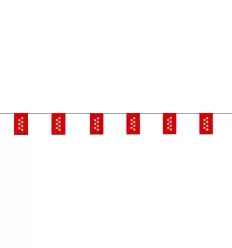 GUIRNALDA 10 MT. BANDERA DE MADRID 60X40 CM.