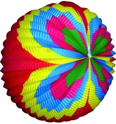Balão de papel colorido e redondo 30 cm.