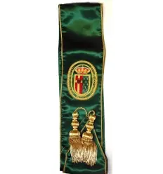 BANDA CONCEJAL ESCUDO PERSONALIZADO BORDADO Y FLECOS 2