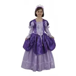 Disfarce de rainha roxa infantil